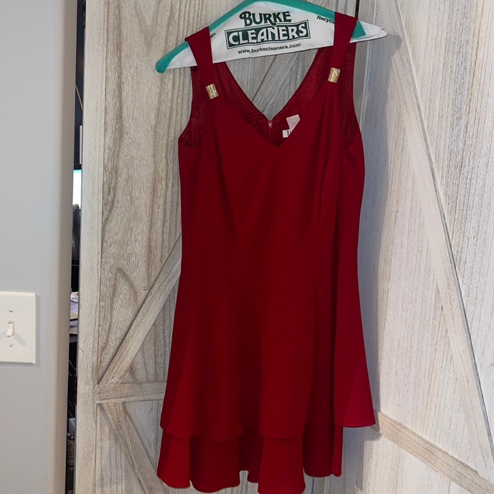 Rampage red dress with gold detailing
